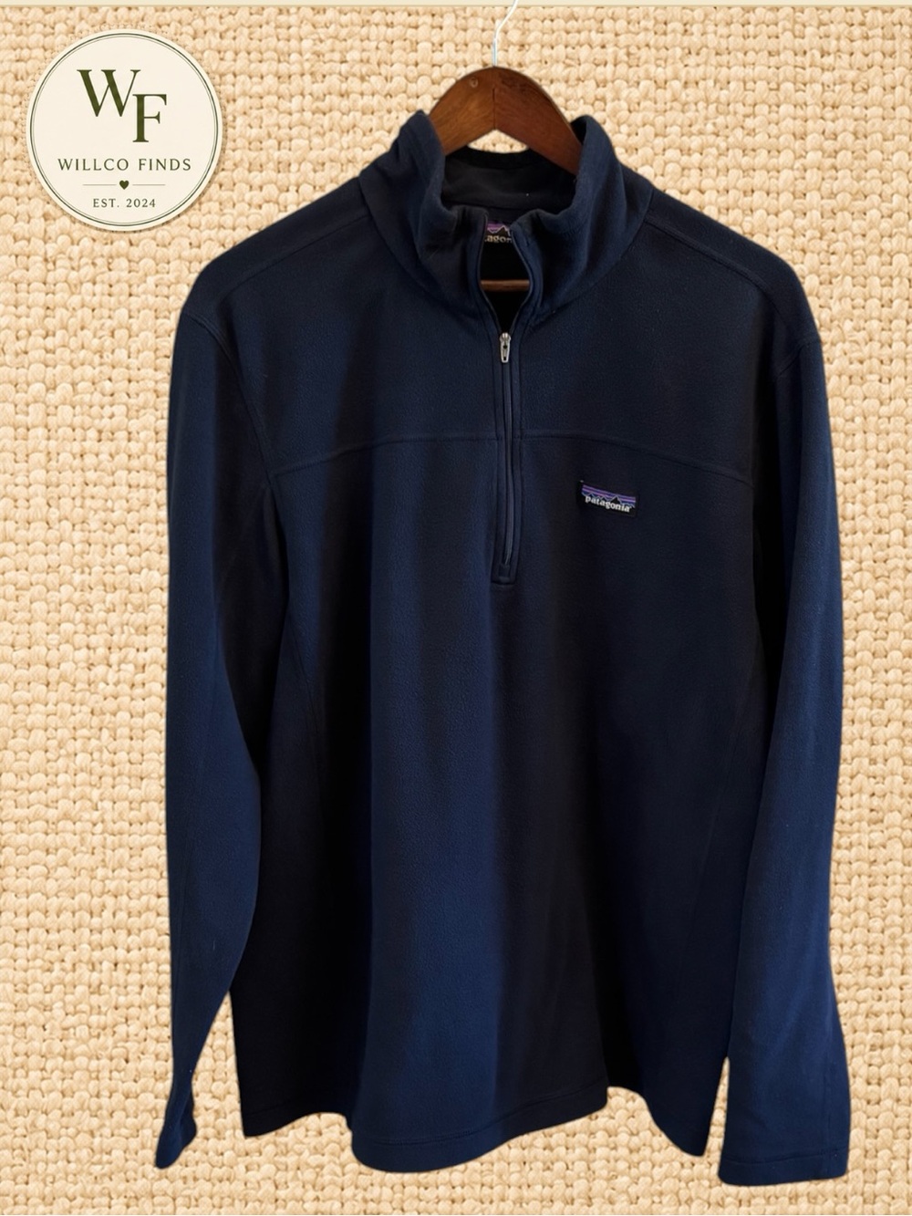 Patagonia Women’s Micro D 1/4 Zip Fleece Pullover Navy Blue Size XL
